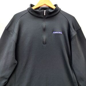 Nike Golf Jacket Men Size 2XL Black 1/4 Zip Performance Pullover Cover Up 400099